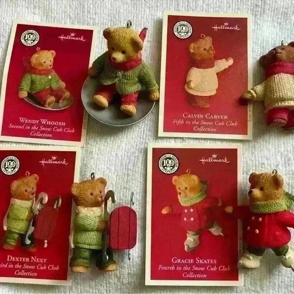 Vintage 2002 Hallmark Keepsake Ornaments Holiday Hill Set of 5 - Picture 7 of 12